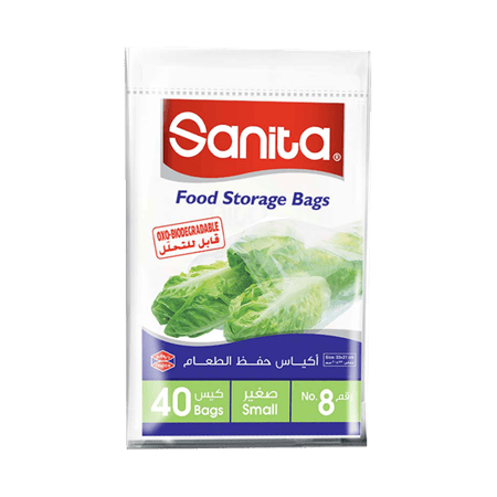 Sanita Food Storage Bags Small #8 40Pcs