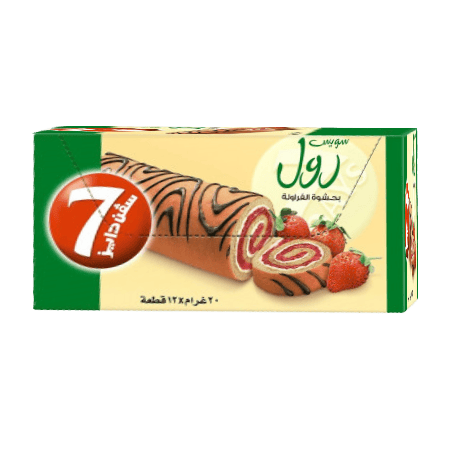 7Days Swiss Roll Strawberry 12 Pcs 20 g