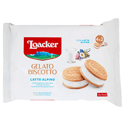 Loaker Ice Cream Biscuit Alpine Milk 264 G X2