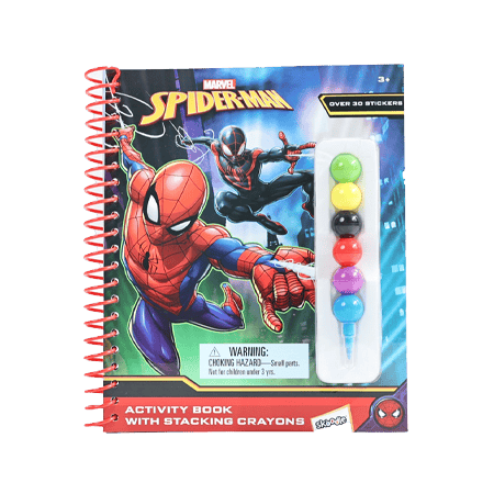 Marvel Spider Man Activity Book With Stacking Crayons