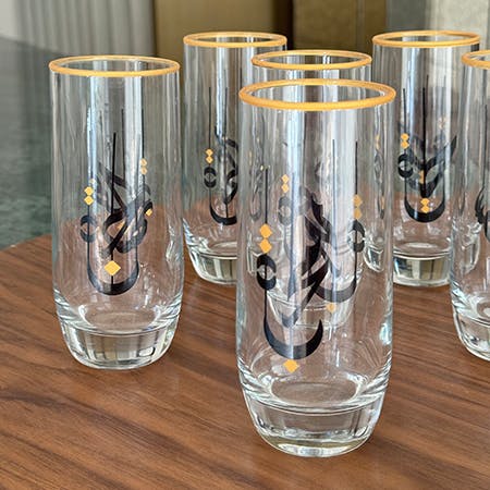 Huroof Arabi Set of 6 Juice Glass