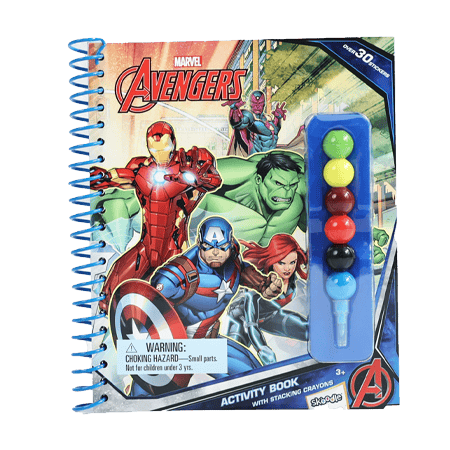 Marvel Avengers Activity Book With Stacking Crayons