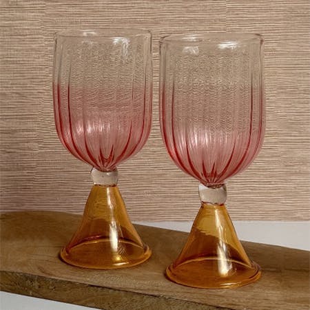 La Maison Pink & Orange Set of 2 Juice Glass