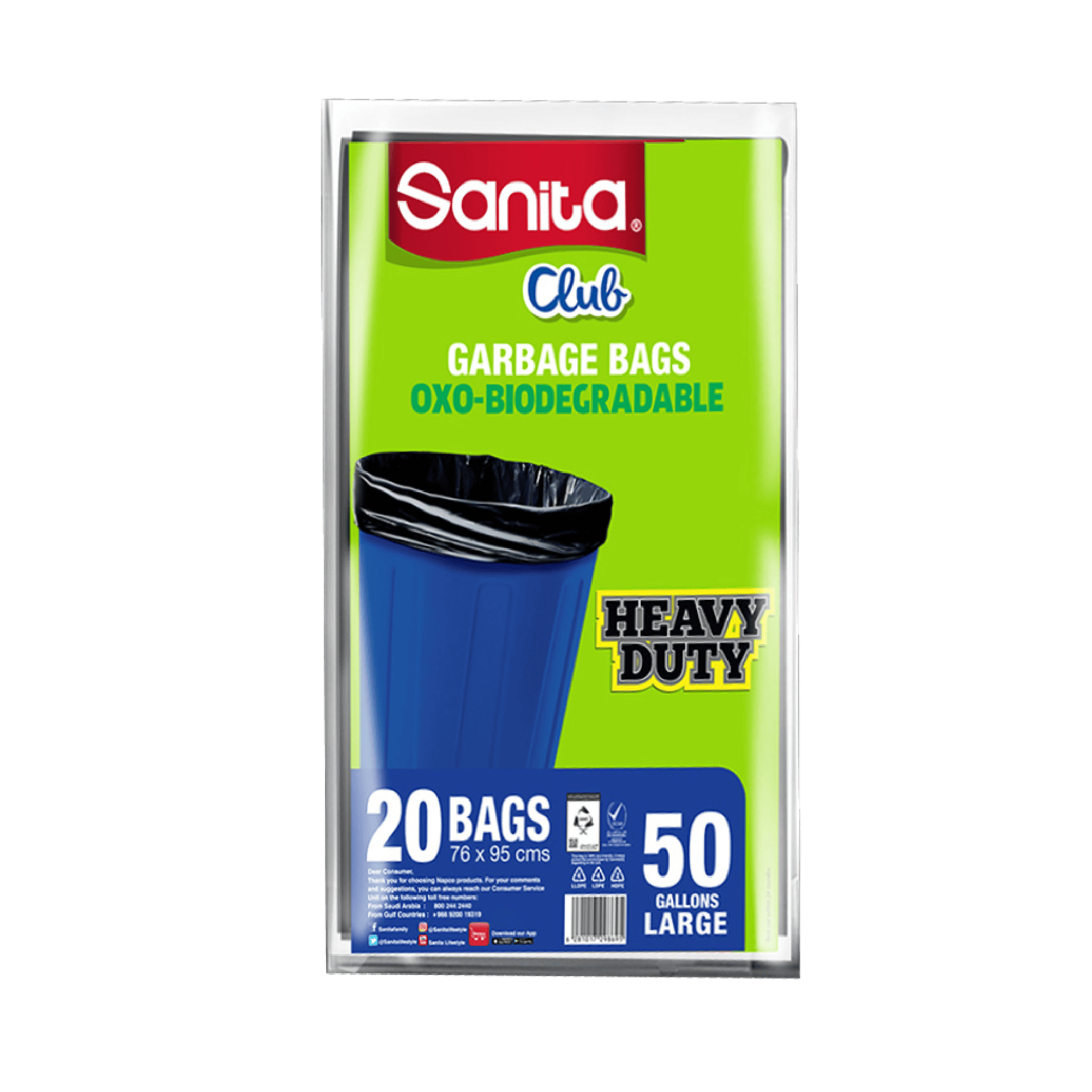 Sanita Club Bio Garbage Bags 50G 20Bags