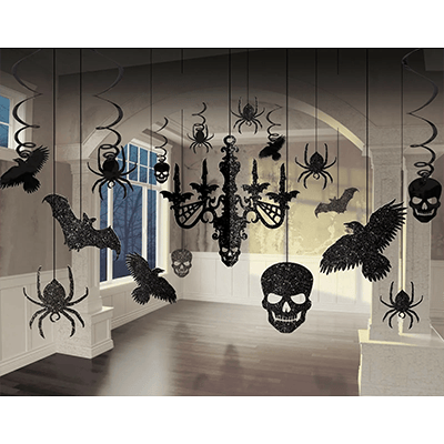 Meri Meri Halloween Glitter Chandelier Decorations Kit