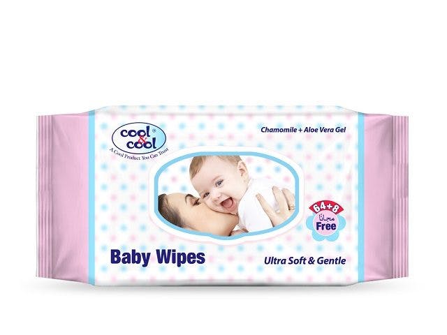 Cool & Cool BABY WIPES ULTRA SOFT 64+8FREE