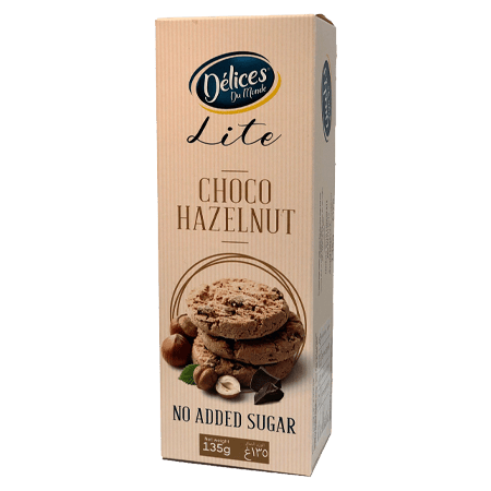Delice du Monde Light Biscuits with Chocolate and Hazelnut Cookies 135 g