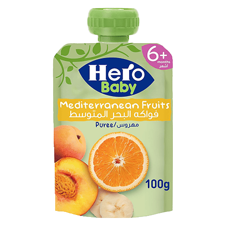 Hero Baby Pouch, Mediterranean Fruits, 100g