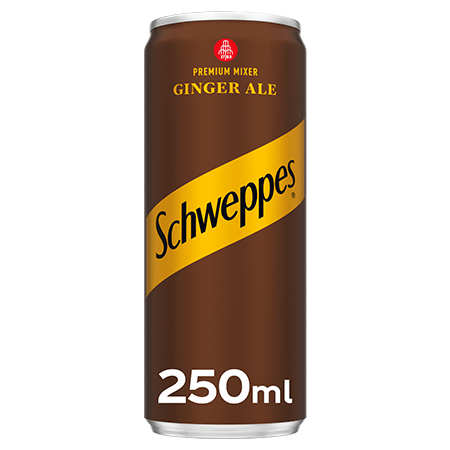 Schweppes Ginger Ale Premium Sparkling Carbonated Drink Can 250 ml
