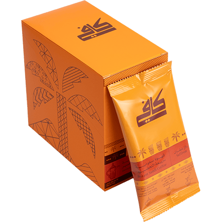 Kafy Instant Saudi Coffee with Saffron Dallah Serve 10 Satches 30 gm
