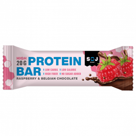SOJ Milk Chocolate Raspberry Flavor Protein Bar 50 g