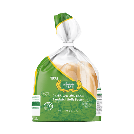 Emad Butter Sandwitch Roll White 8Pcs