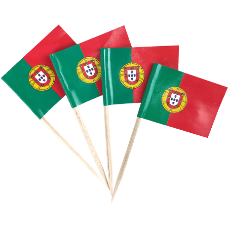 Portugal Flag Food Pickss 25 Pcs