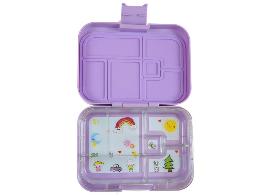 Tinywheel 6 Compartment Purple Lunch Box Tw Logo