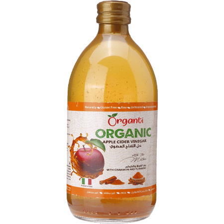 Organti Organic Apple, Cinnamon and Turmeric Vinegar 500 ml