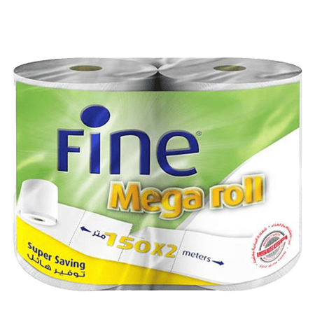Fine Kitchen Towel Mega Tissue Rolls 150 meters long, Pack of 2