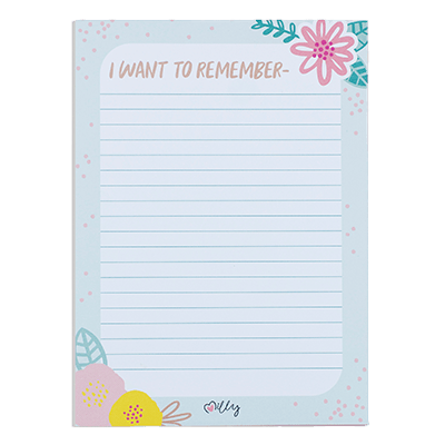 Milly A5 Notepad Floral