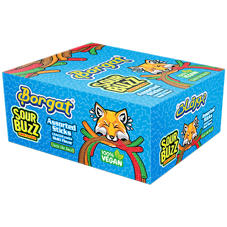 Borgat Sour Buzz Sticks Multi Flavor Bag 24 pcs 50 g