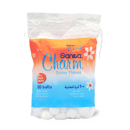 Sanita Charm 100% Cotton 100 Balls
