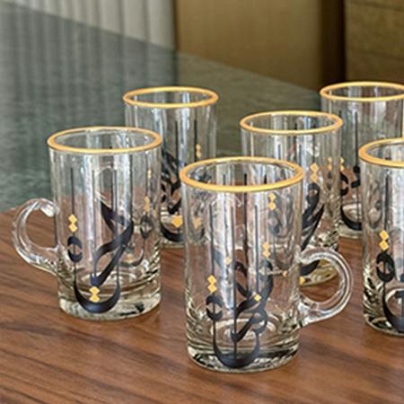Huroof Arabi Set of 6 Tea Cups
