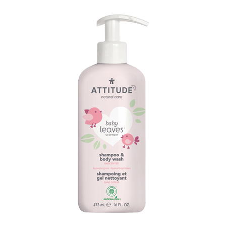 ATTITUDE 2in1 Baby Shampoo & Body Wash, Unscented, 473ml