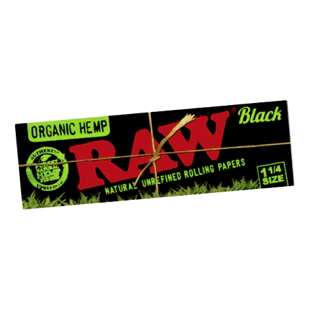 Raw Natural Unrefined Rolling Papers (Organic Black) 1/4