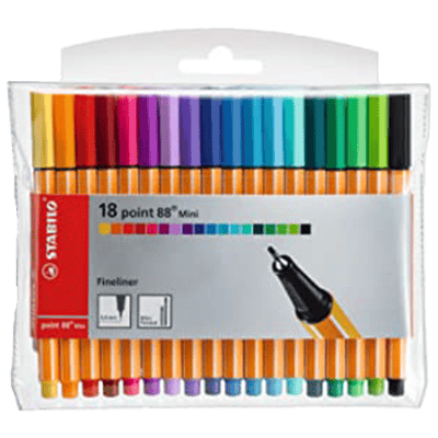 Stabilo Pen Point 88 Mini Card 18 Colors