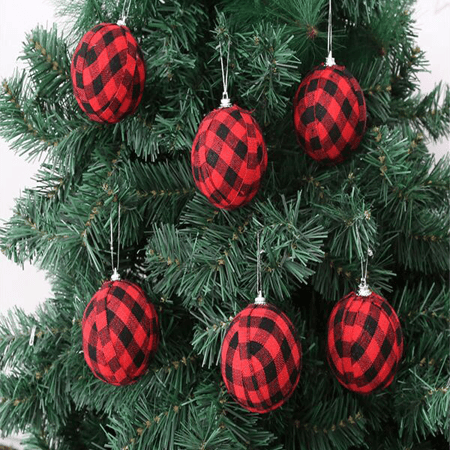 Checkered fabric balls 6 balls