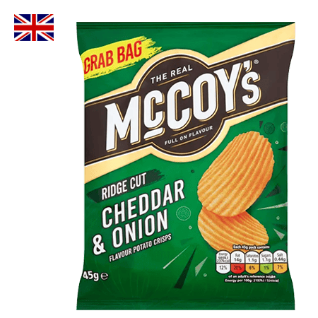 Mccoy's Potato Crisps Cheddar & Onion Grab 45 g