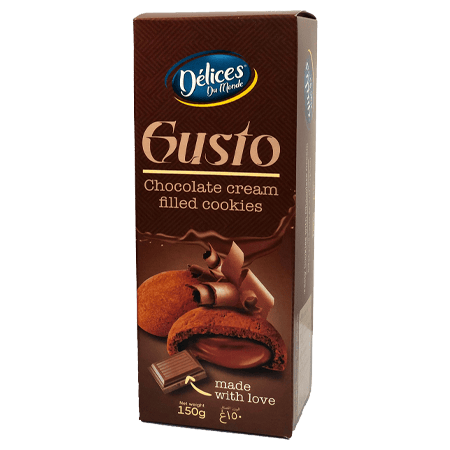 Delice du Monde Light Biscuits with Chocolate and Cream Cookies 150 g