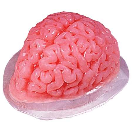 Brain shaped jelly mold
