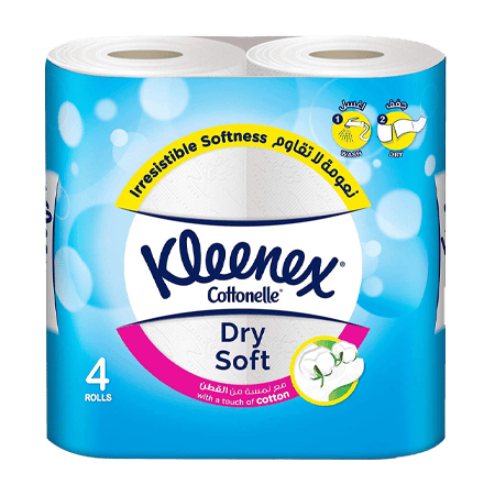 Kleenex Toilet Tissue Paper Dry Soft 2Ply 200Sh X4