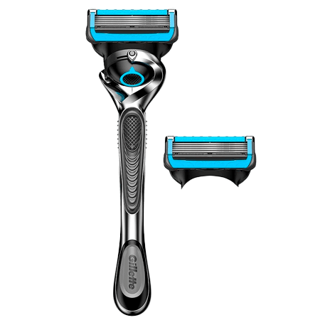 Gillette Men's Razor Handle + 2 Blades 