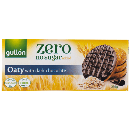 Gullon Zero Nas Oat Dark Chocolate Biscuit Sugar Free 275 g