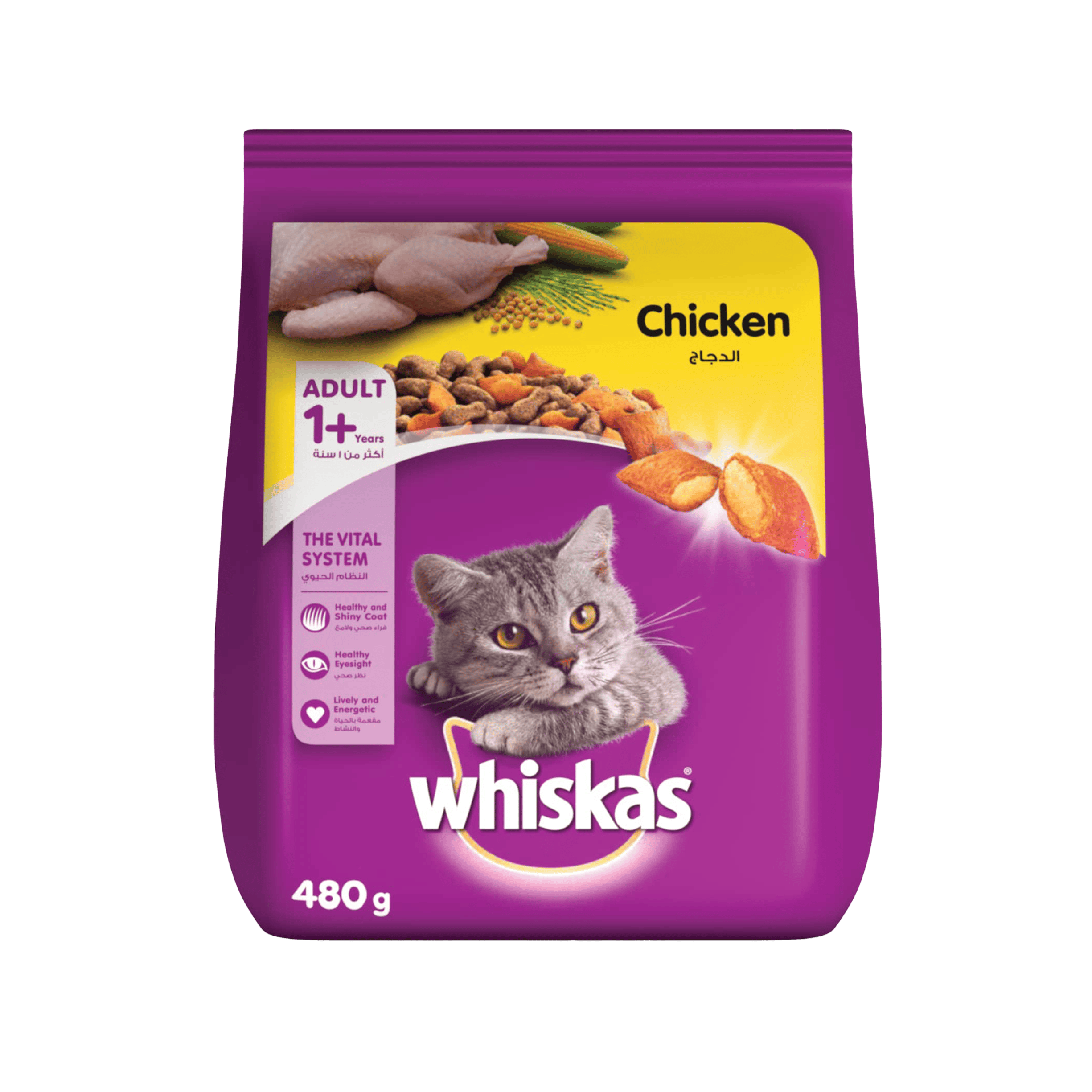 Whiskas Cat Food Pocket Chicken 480G