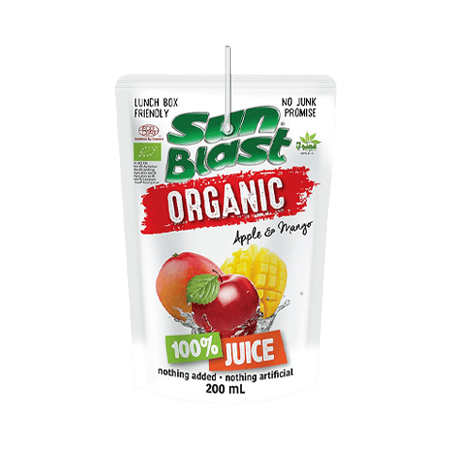 Sun Blast Organic Apple & Mango Juice 200 ml