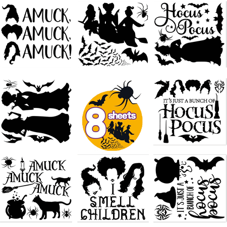 Hocus Pocus Window Clings 