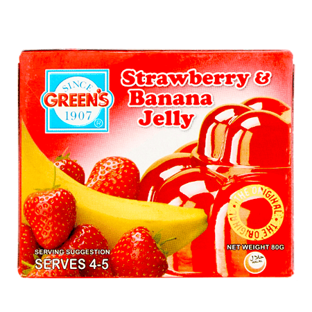 Green’s Strawberry and Banana Jelly 80 g