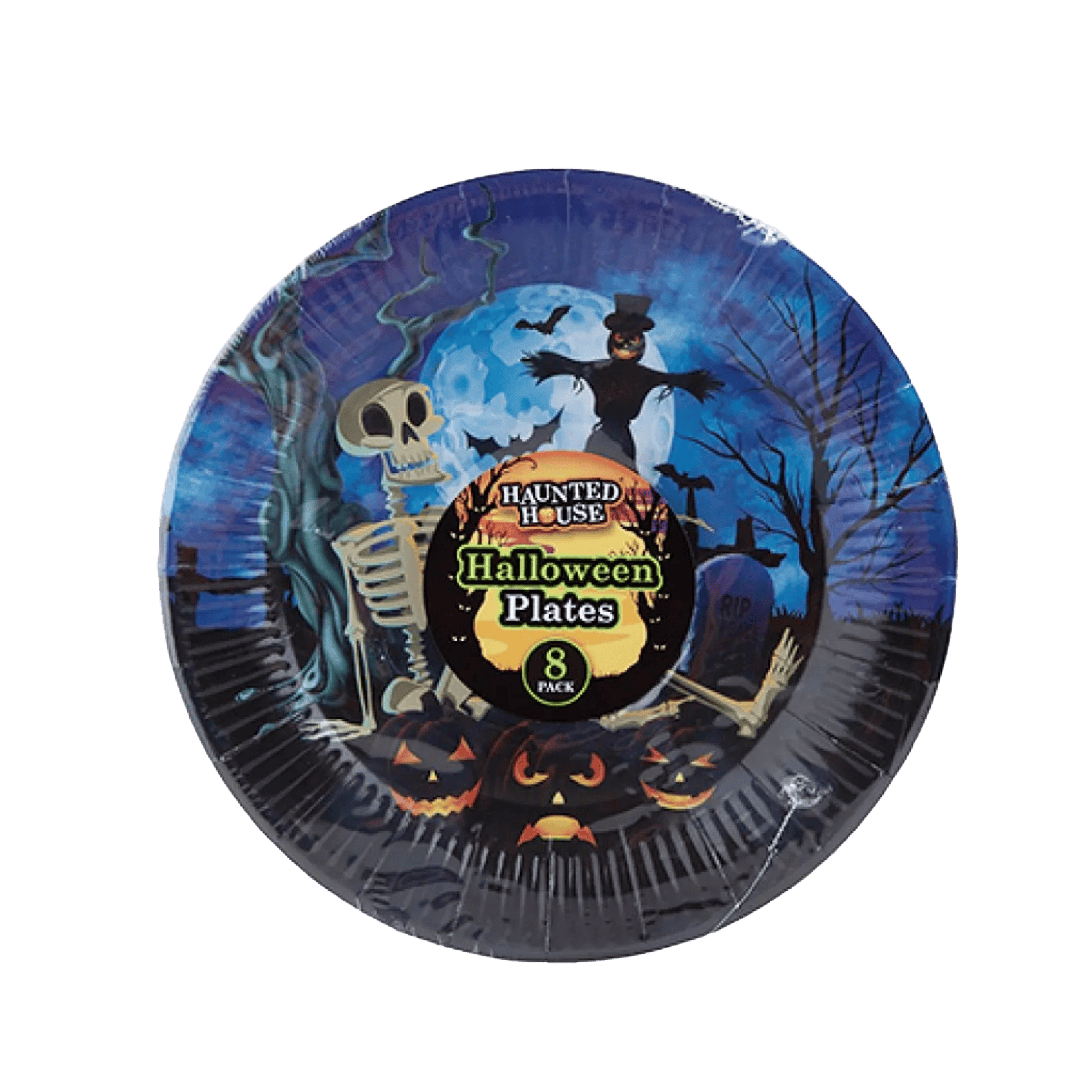 Halloween Paper Plates  8 Pieces