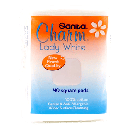 Sanita Charm 100% Cotton 40 pads