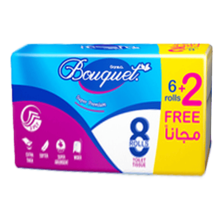 Sanita Bouquet Toilet Tissue (6 Rolls +2 Free )