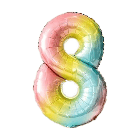 Giant Number 8 Colorful Balloon 32 Inch  