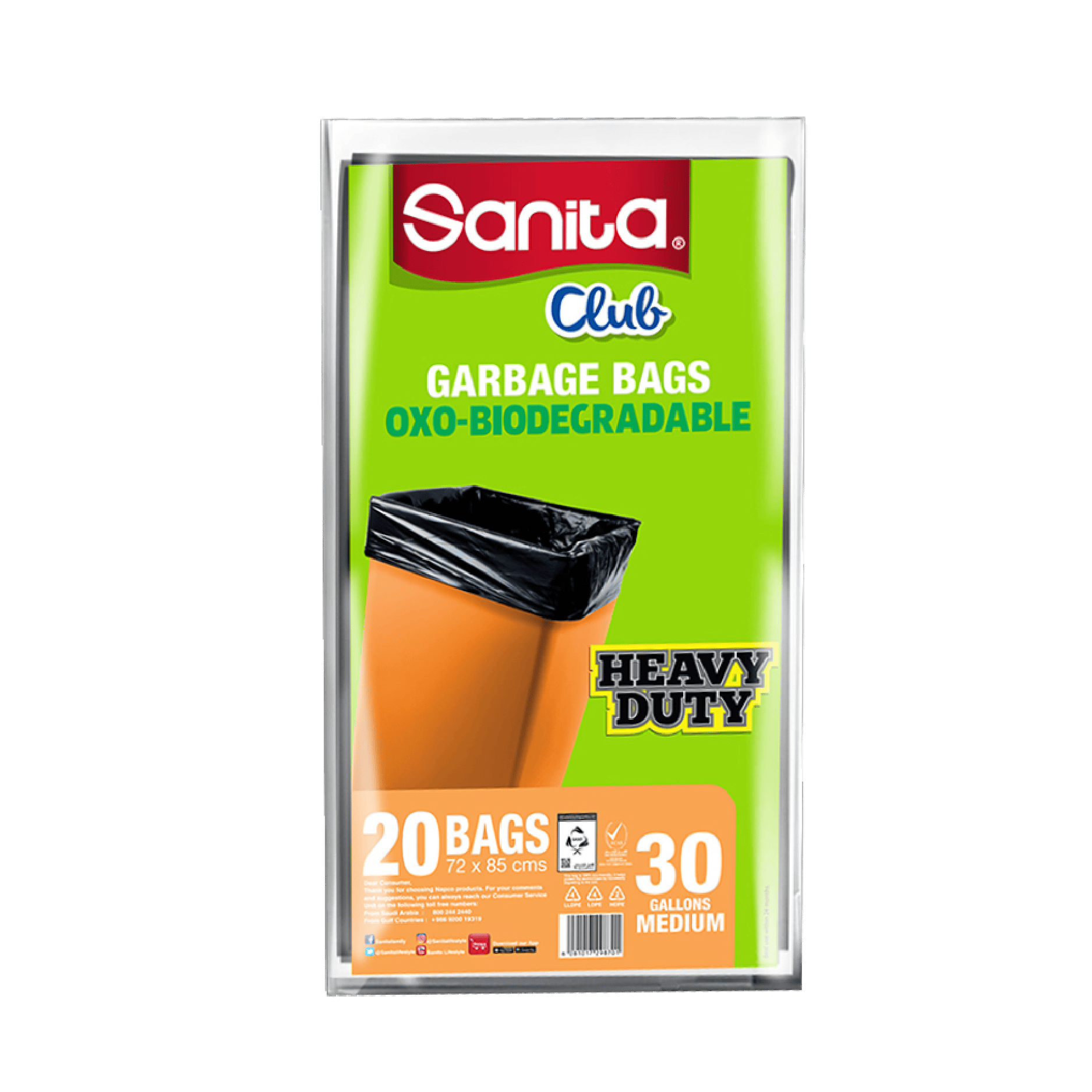 Sanita Club Bio Garbage Bags 30G 20Bags