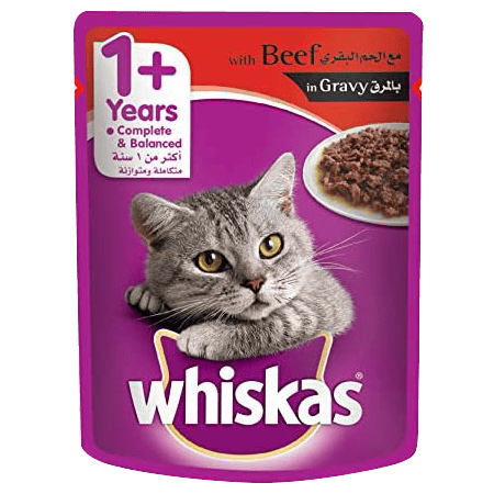 Whiskas Cat  Wet Food With Beef  (+1 Year) 80 G