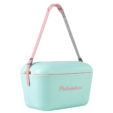 Polarbox Cyan Cold Box With Pink Leather Strap 20 Liter