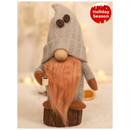 Medium gray and brown winter doll 1pc