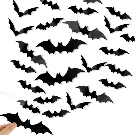 3D bat wall decor three sizes  60 pieces