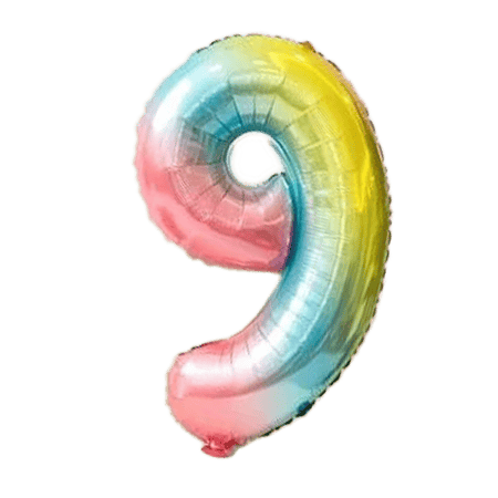 Giant Number 9 Colorful Balloon 32 Inch  