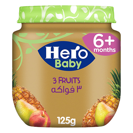 Hero Baby Jar, 3 Fruits, 125g