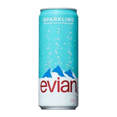 Evian Sparkling Water Can 330 ml